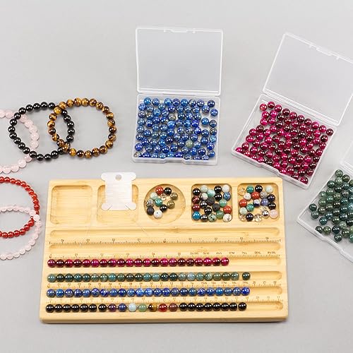 Miniatura 3 de Cherry Tree Collection 100 cuentas redondas de obsidiana negra de 0.236 pulgadas para la fabricación de joyas, incluye caja de almacenamiento,