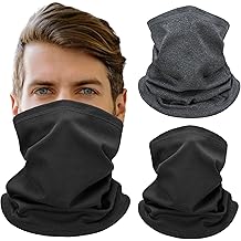 2 Pack Winter Neck Warmer & Ski Face Mask for Men&Women - Cold Weather Fleece Neck Gaiter for for Skiing, Running, Motorcycle