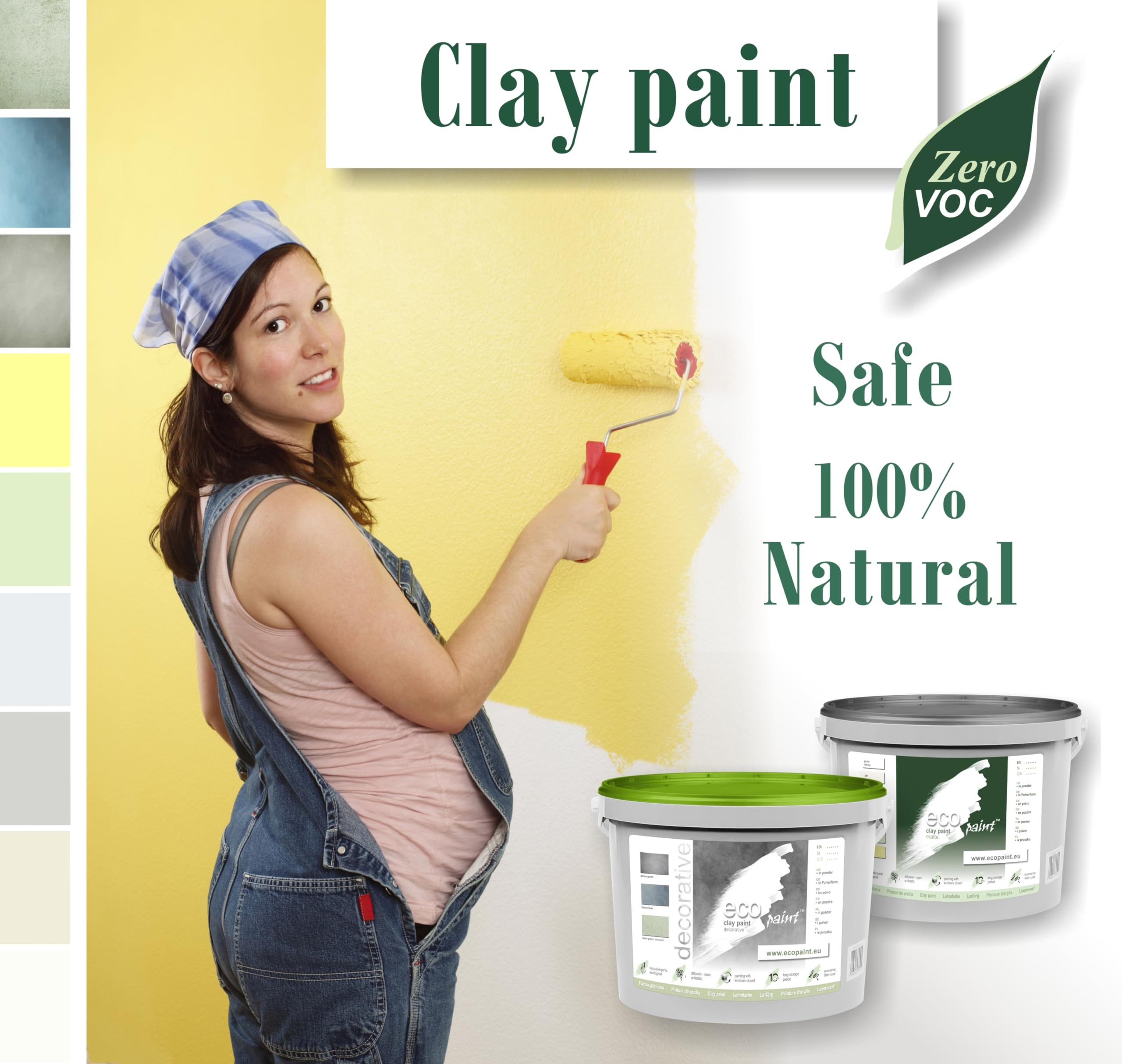 Tester farby glinianej do ścian 100ml (LEMON PEEL – CYTRYNOWY /7/)
