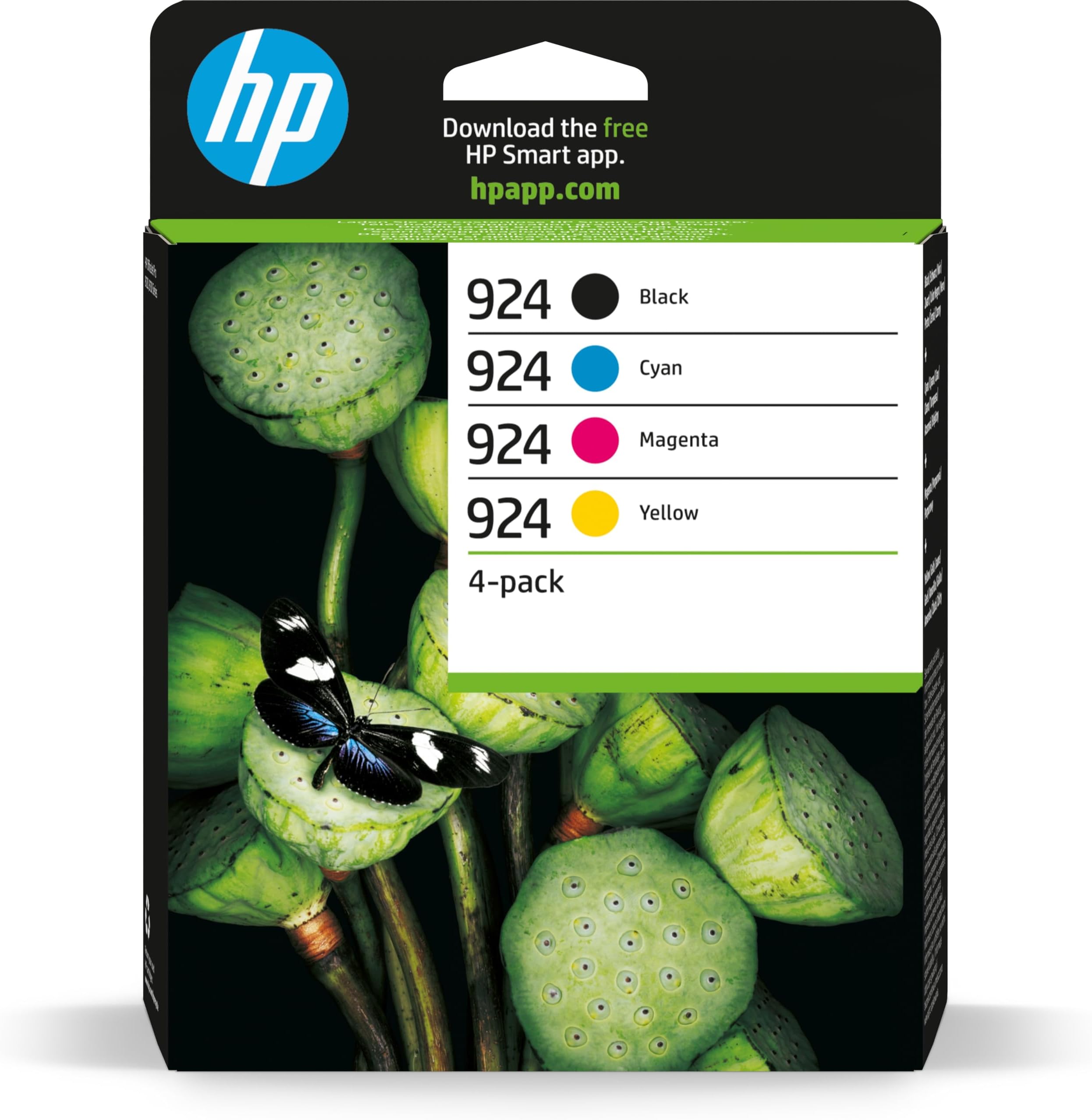 Officejet 3830 All In One Printer Series Patronen HP 924 (6C3Z1NE) Multipack Original Druckerpatrone, Schwarz und Farben