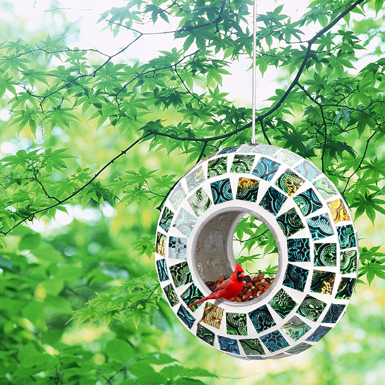 Yinns Mangeoire à Oiseaux – Mangeoire à Oiseaux En Verre à
