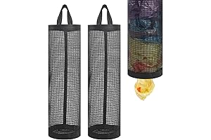 2 Pack Plastic Bag Holder: Practical Mesh Bag Holder for Effortless Storage