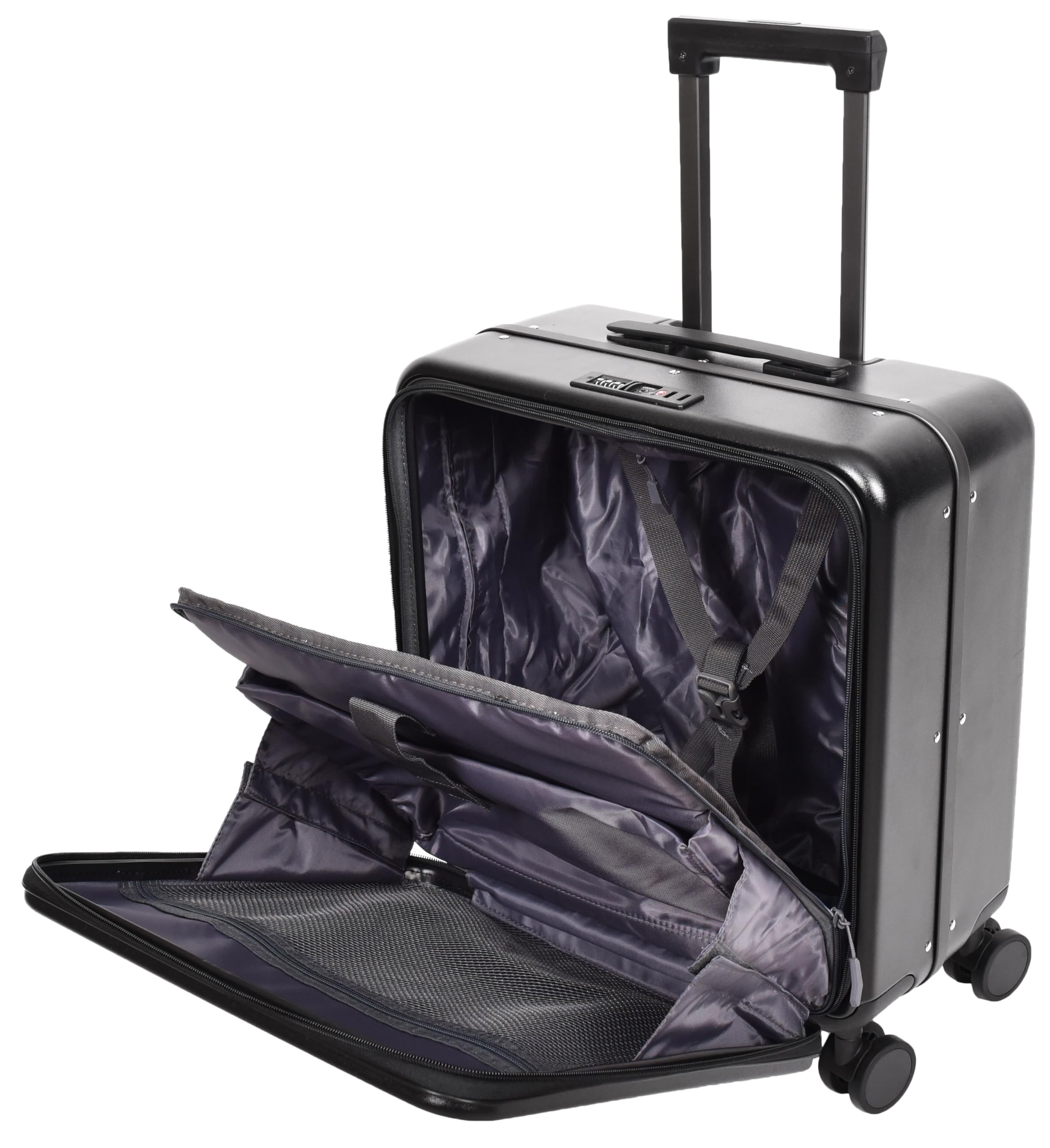 Etui pilotowe Premium PC twarda obudowa, lekka torba podróżna HLG1018 (czarna), Czarny, L: 41.5 x H: 49 x W: 24 cm, Etui pilota
