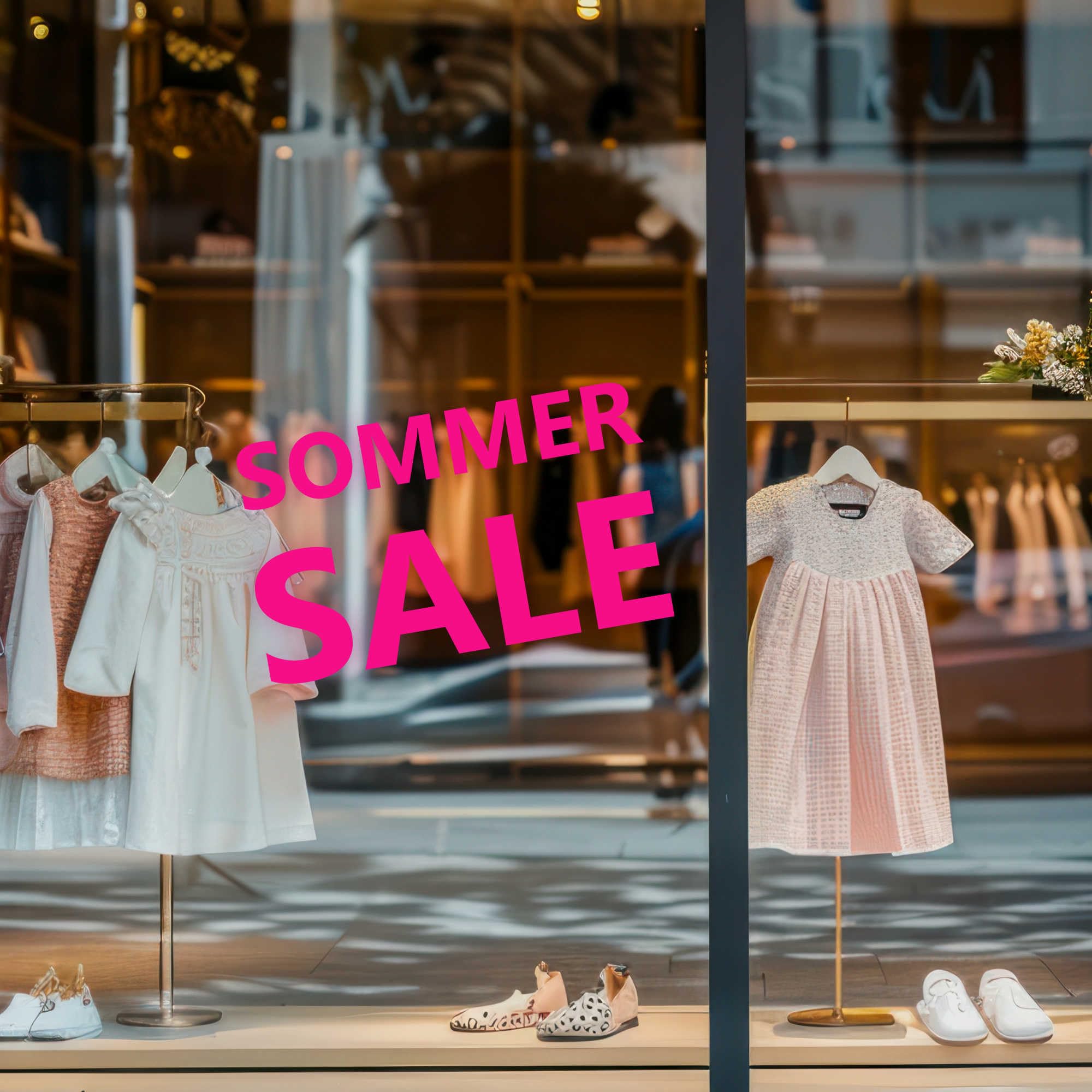 Indigos UG Schaufenster Aufkleber Neueröffnung - Türkis - 120 cm - Fensterfolie Sticker erstellen - Geschäft, Einzelhandel - individuelle Beschriftung