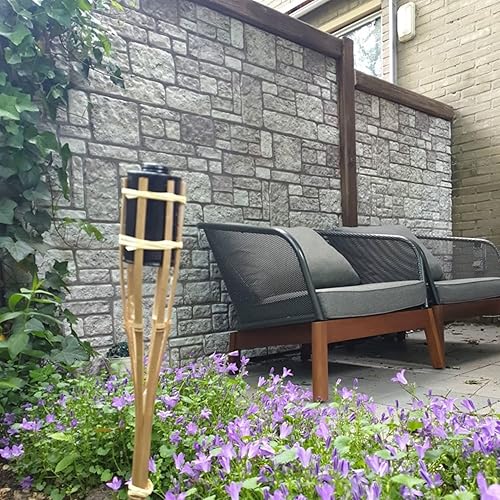 Miniatura 4 de Dundee Deco Paneles de pared 3D efecto ladrillo  Revestimiento de pared con aspecto de piedra gris, espuma de poliestireno, muestra, tamaño 10 x 10