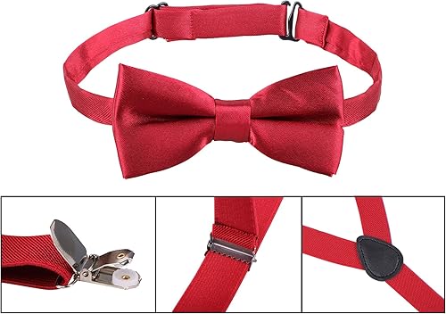 Miniatura 4 de Livingston Juego de corbatín con tirantes ajustables para niños con pajaritas