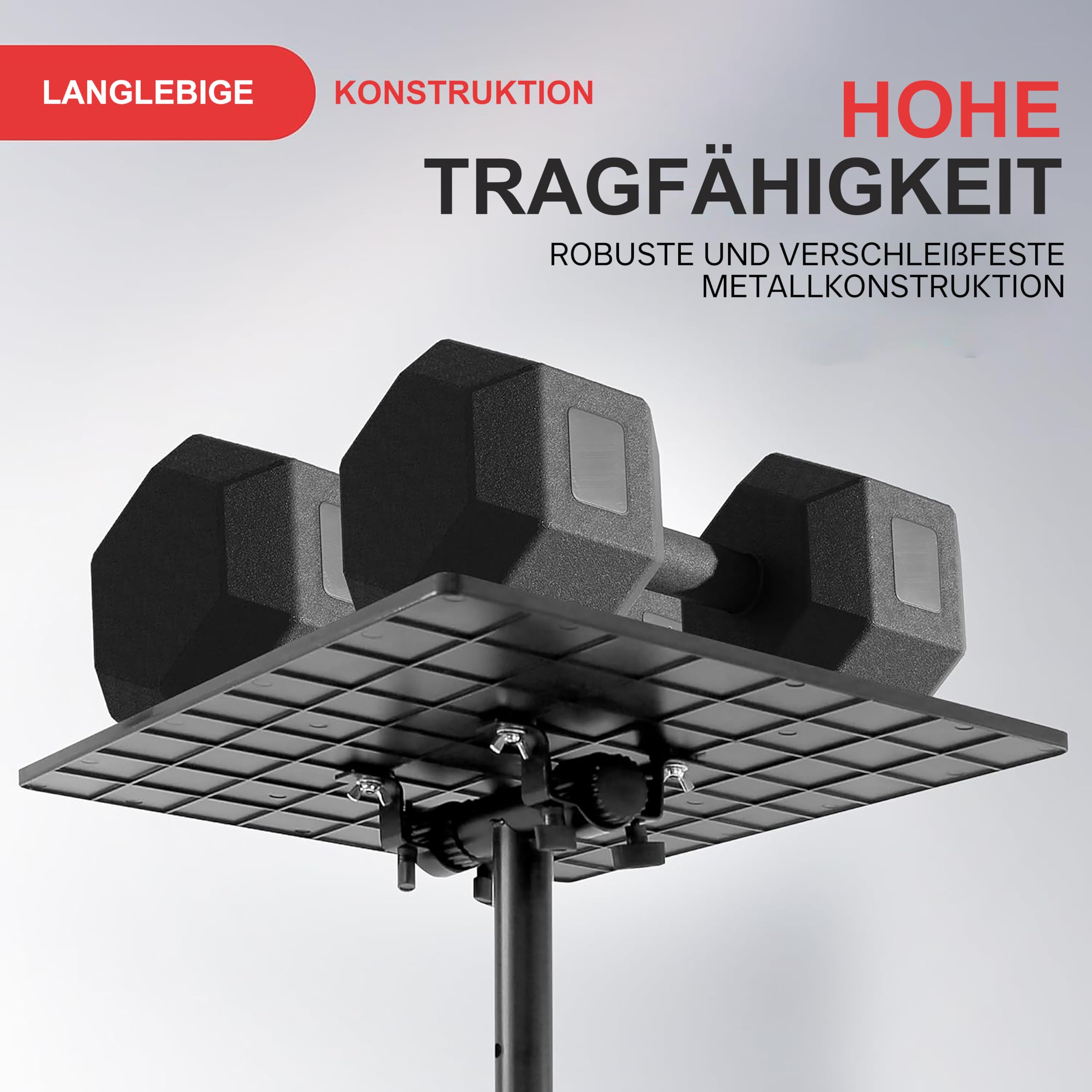 Pyle Laptop Ständer höhenverstellbar – Laptopständer & Projektorständer für Bühne, Büro & Studio, klappbar, robust, 85–125 cm Höhe, für Notebook, Beamer, DJ & Präsentationen