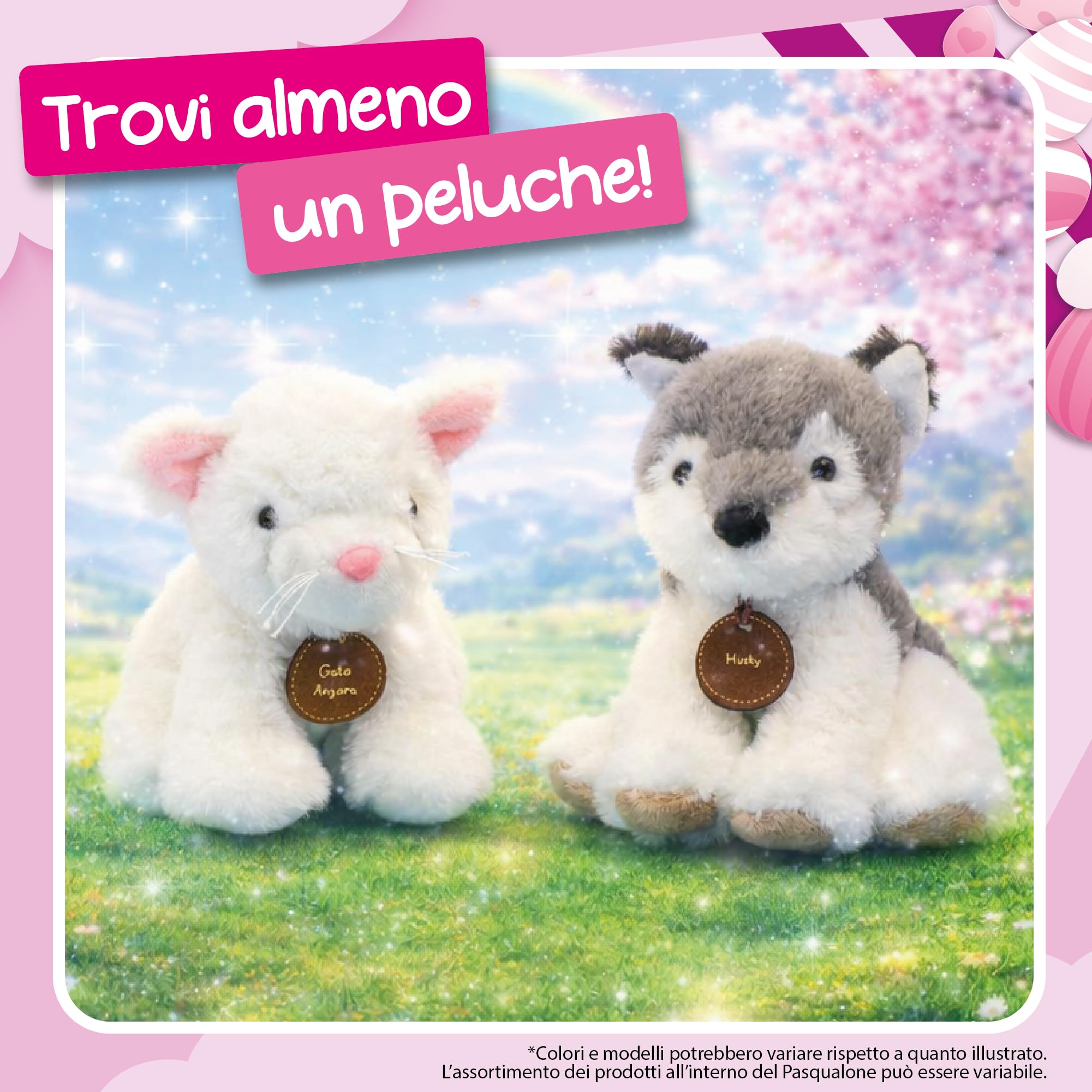 Super Pasqualone - Girl Uovo di Pasqua con Peluche, Bambola E Tante Altre Sorprese, Grande Contenitore in Cartone Eco-Friendly, Idea Regalo per Bambine dai 3 Anni