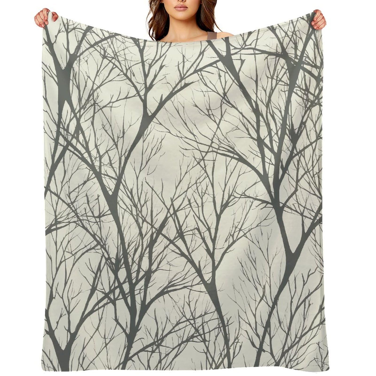 Tree Branch Throw Blanket for Couch and Bed Super Soft Warm Lightweight Throw Blankets Cozy Fuzzy Flannel Blanket Personalized Decorative Blankets for Sofa Decor 40"x50"