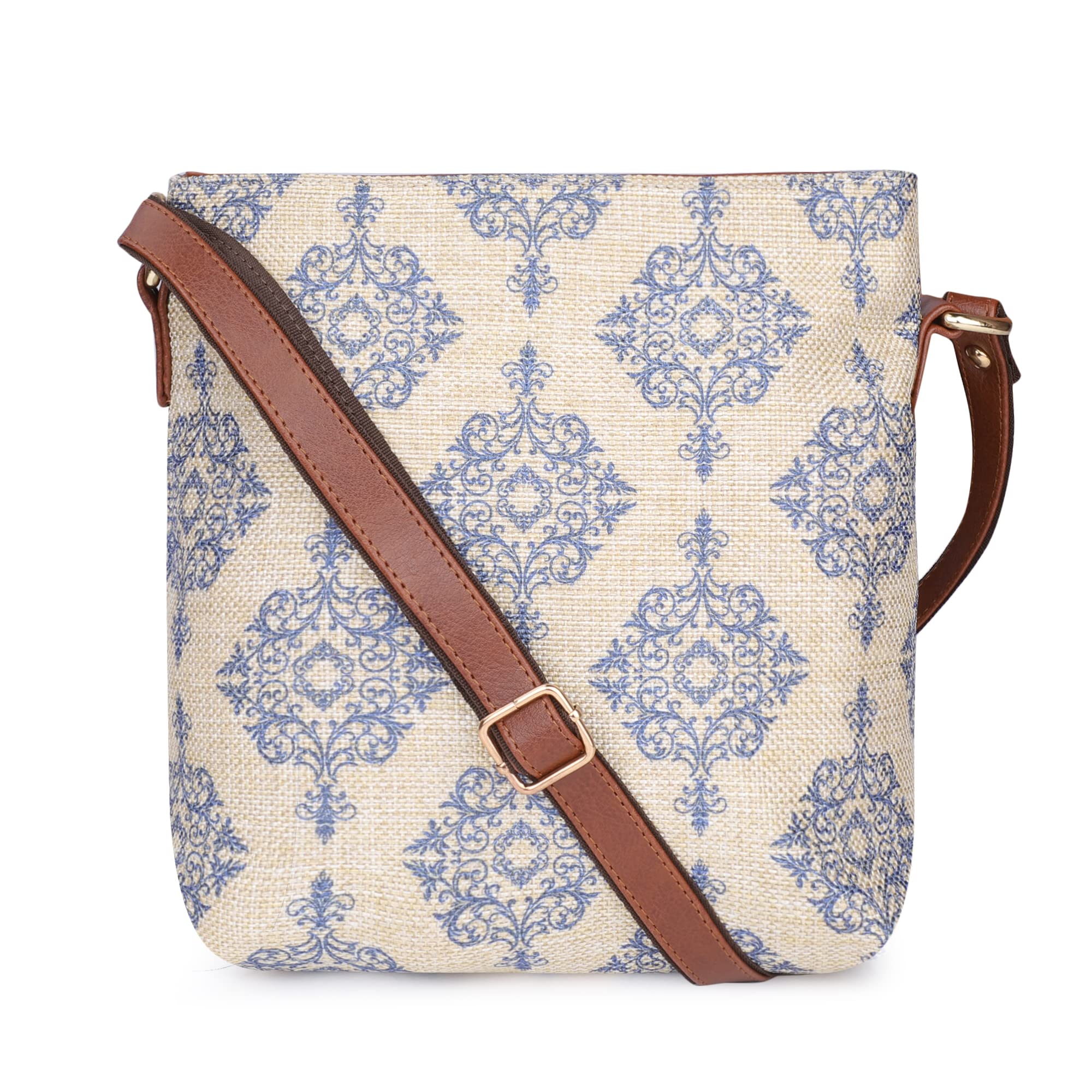 THE CLOWNFISHAahna Polyester Crossbody Sling bag for Women Casual Party Bag Purse with Adjustable Shoulder Strap and Printed Design for Ladies College Girls