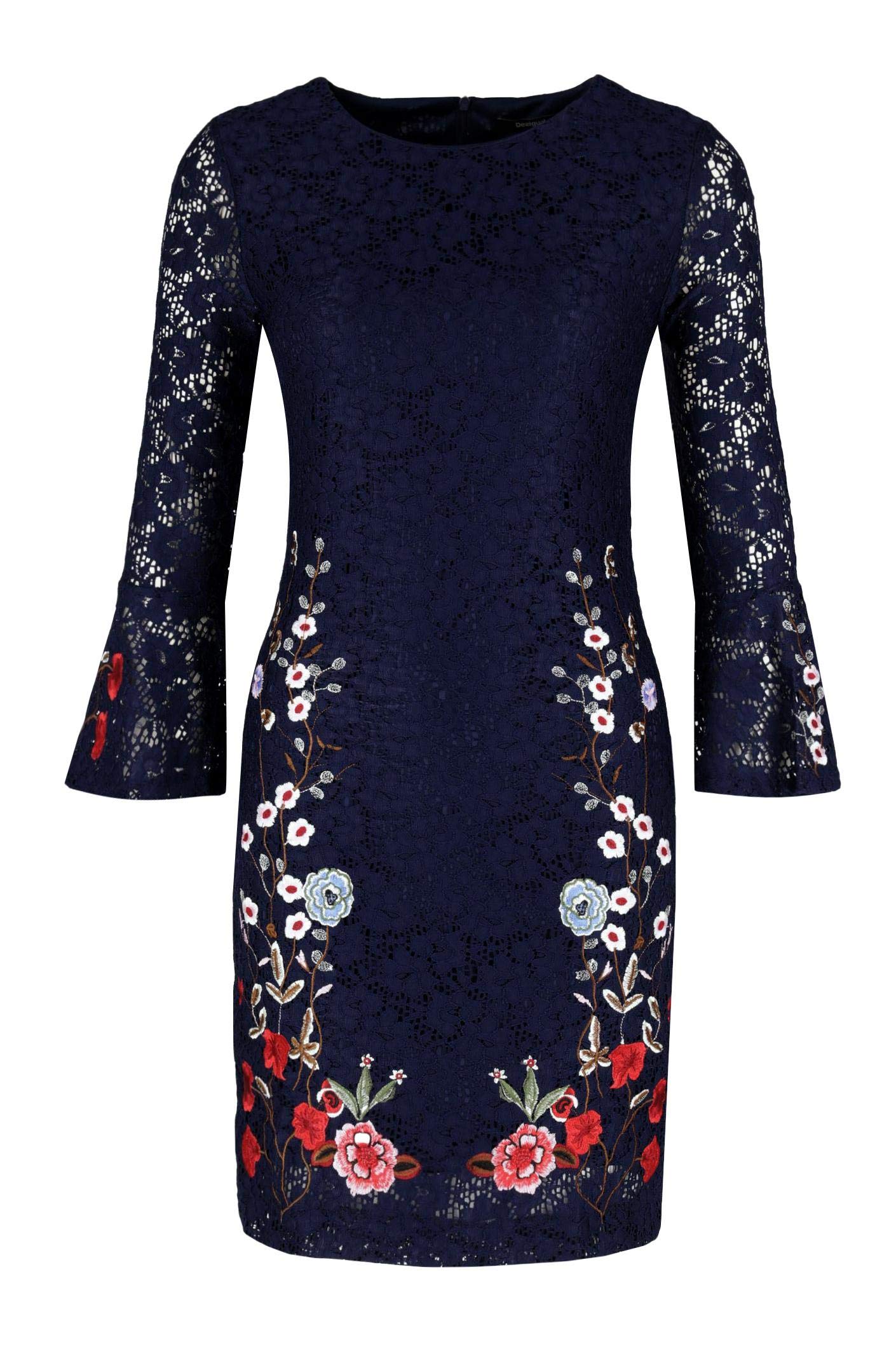 Desigual Women's Blue Vermond Dress 42 Uk 14