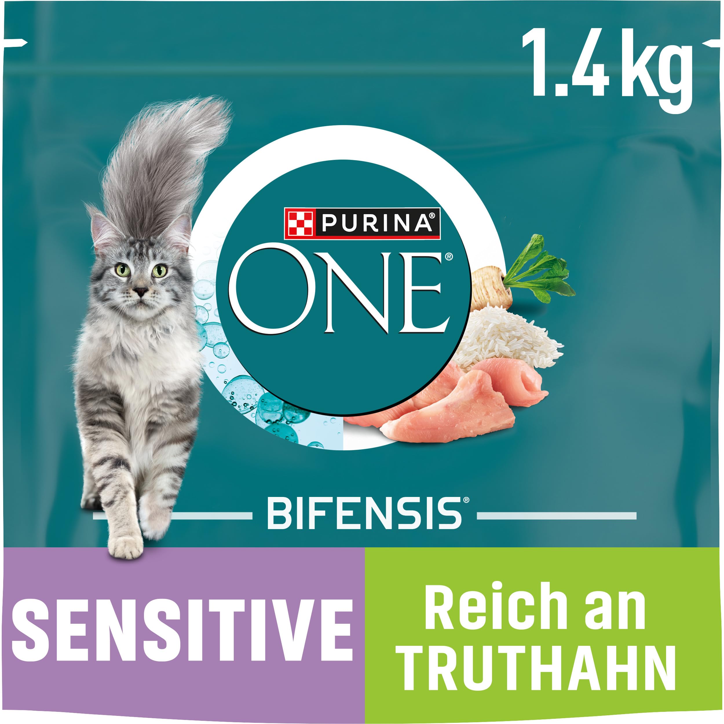 PURINA ONE BIFENSIS Sensitive, reich an Truthahn, 6 x 1,4kg
