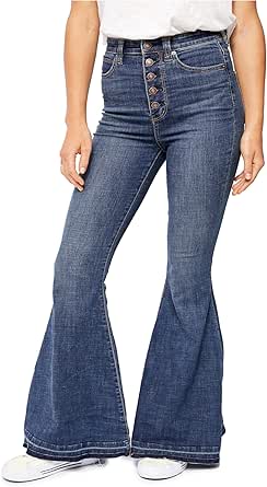 Free People Irreplaceable Flare Blue 31 34 at Amazon Women's Jeans store