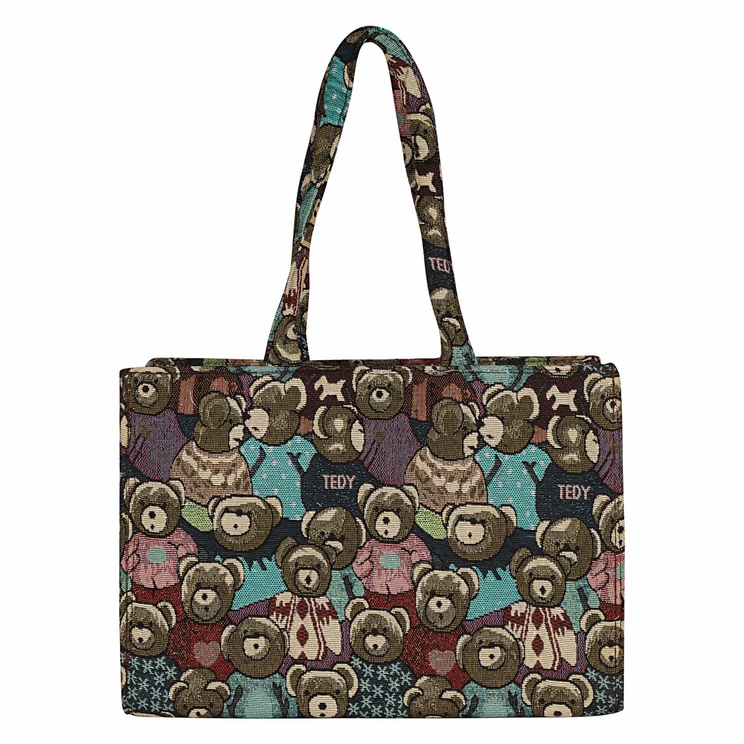 Stylish Jute Tote Bag for Office & Laptop | Large Capacity Shoulder Handbag with Zip Pockets | Lightweight Waterproof Shopper Tote for Work, College, Shopping & Gift for Women-image-41