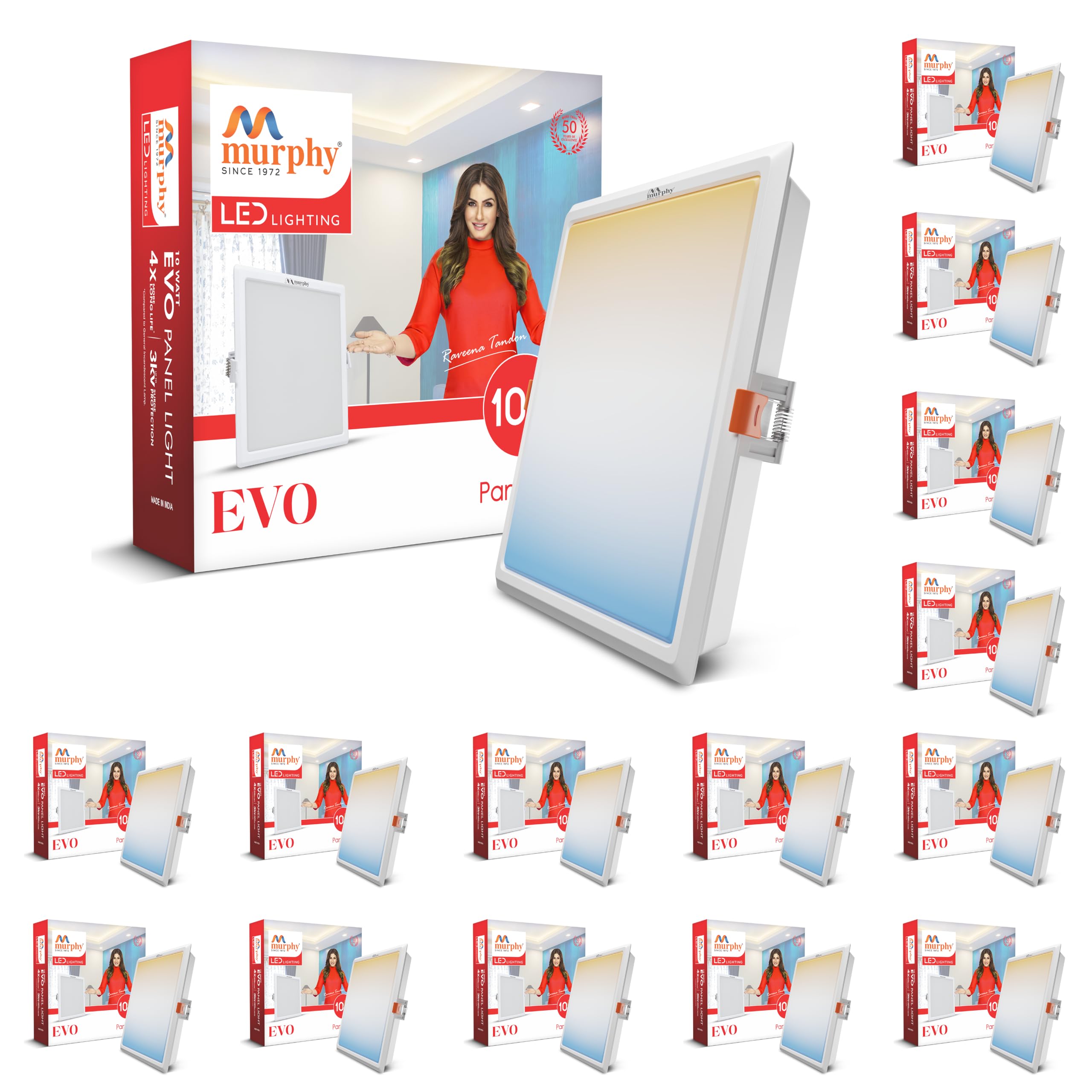 Murphy EVO LED Recessed Panel Light - 3 Color Switchable -7 Murphy EVO LED Recessed Panel Light - 3 Color Switchable -7