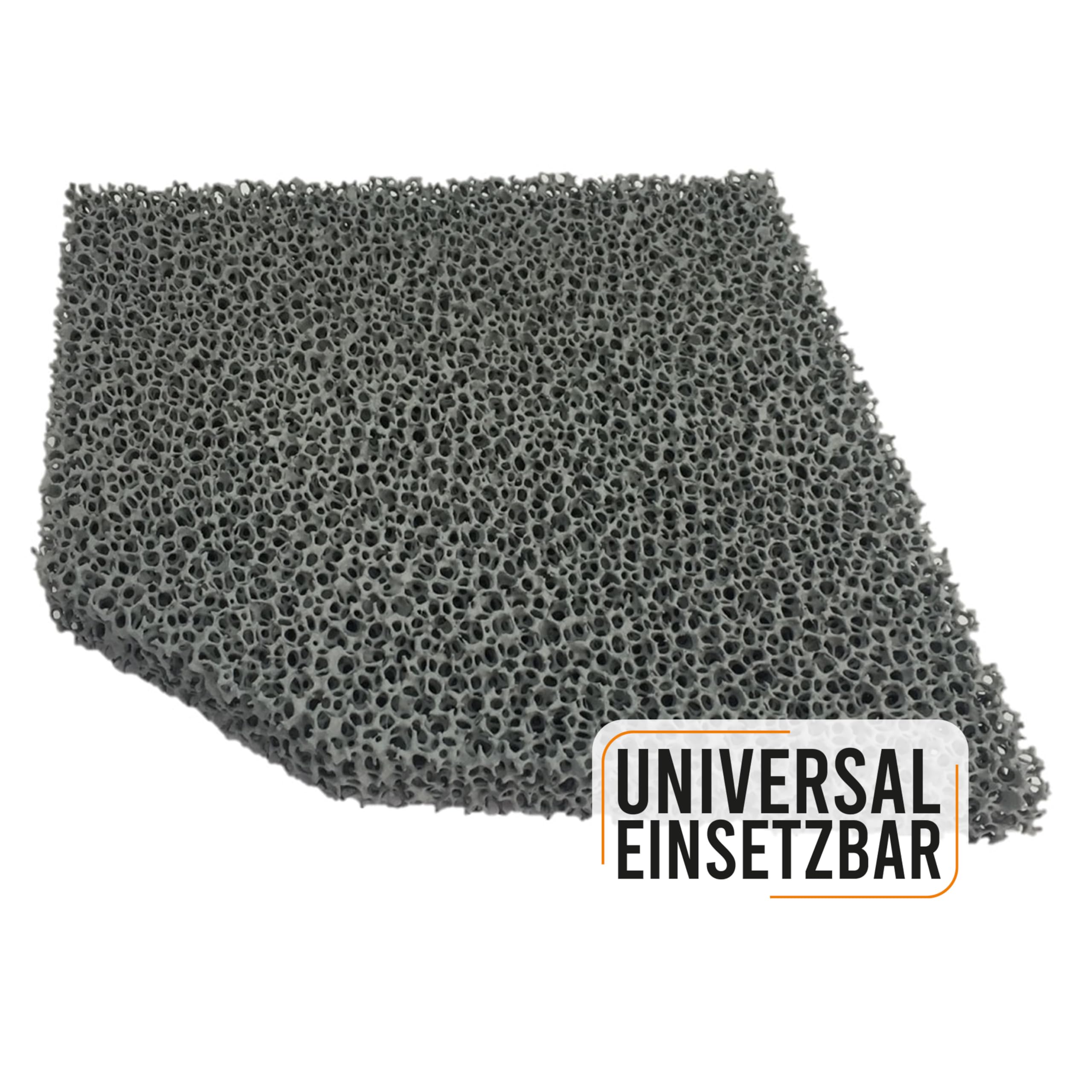 Feuerfest 123 - Feinstaubfilter Kaminofen Angeschrägt 230x220x25 mm, Feinstaub Rußfilter zum nachrüsten Kamine & Öfen, Reduzierung Feinstaub durch Schaumkeramische Filter, hitzebeständig bis 1.650 °C