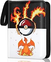 Vista 1 de Carpeta de tarjetas con 4 bolsillos, soporte para carpetas de tarjetas intercambiables con 50 fundas extraíbles para 400 tarjetas, carpeta