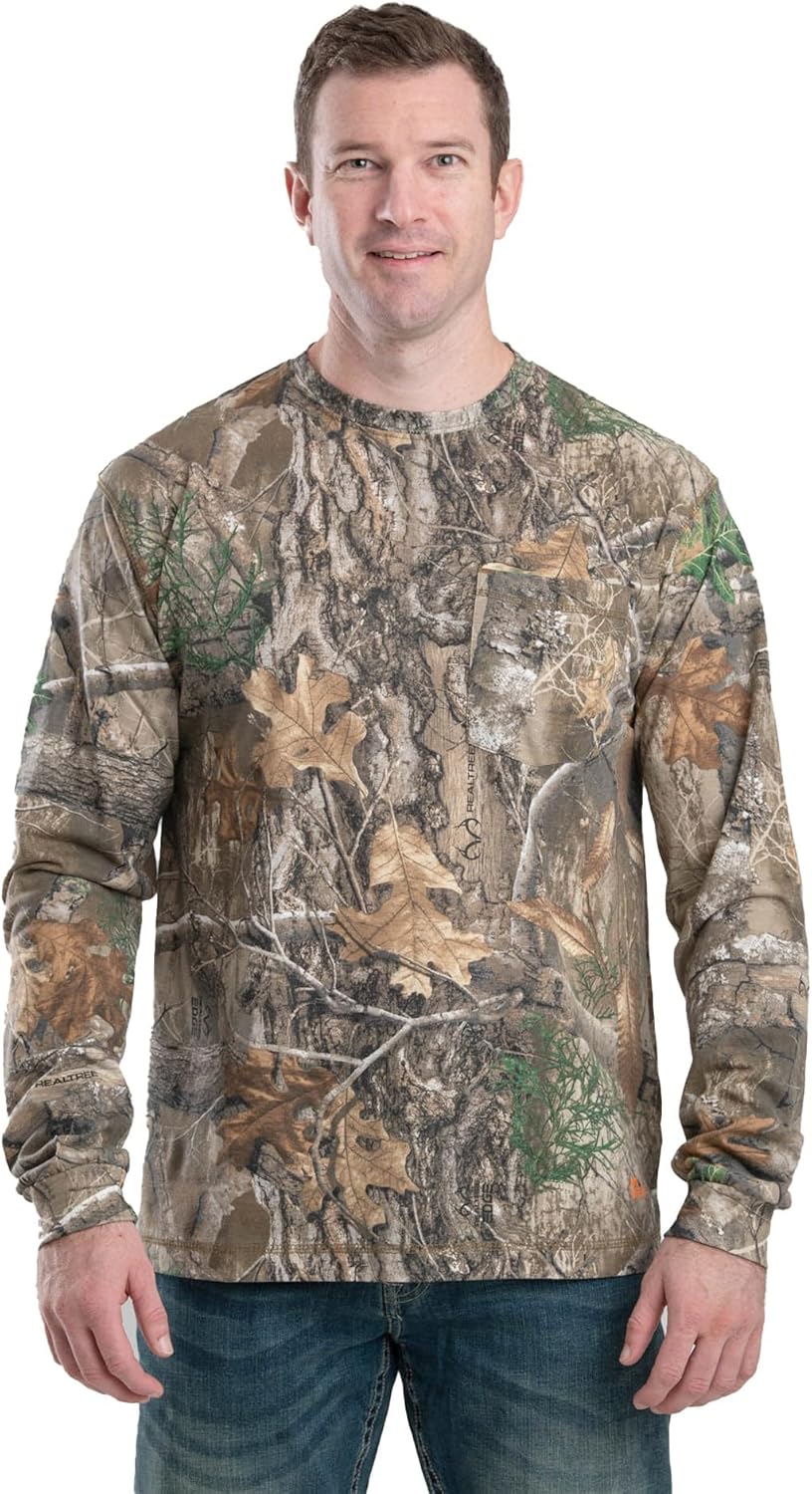 Berne Men's Lightweight Performance Long Sleeve T-Shirt, 4XL, Regular, Realtree Edge