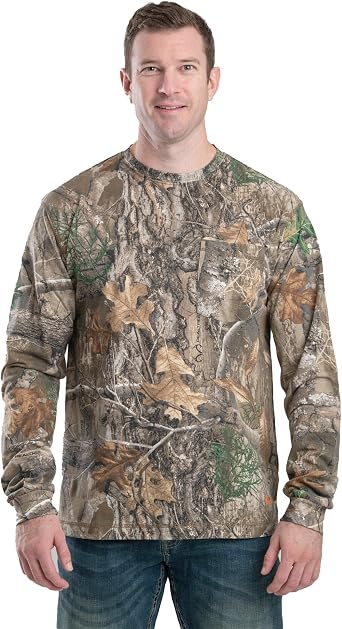 Berne Mens Lightweight Performance Long Sleeve T-Shirt, 4XL, Regular, Realtree Edge