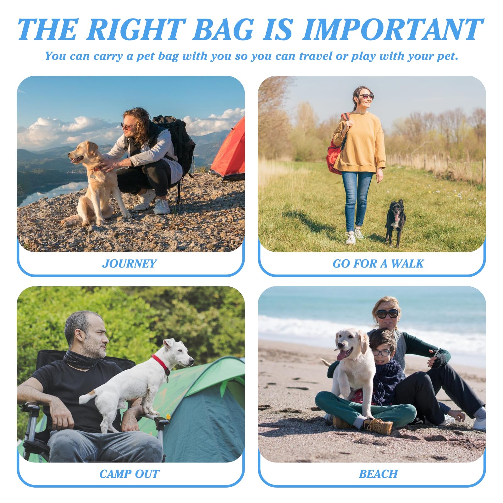 Sac de Transport pour Chien, Sac Transport Chien Sécurisé Chat Jusqu'À 15 Kg, Sac pour Chienavec Bandoulière Réglable, Convient pour La Marche et Les Voyages en Plein Air