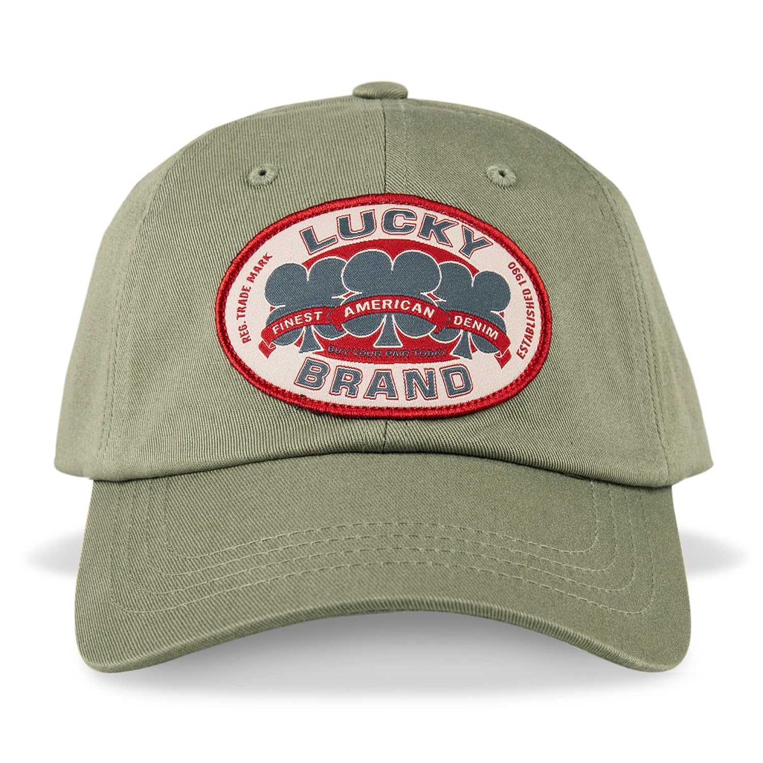 Lucky Brand Classic Cotton Hat Adjustable Dad Hat Baseball Cap Golf Fishing Low Profile 5 Panel Design