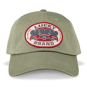 Lucky Brand Classic Cotton Hat Adjustable Dad Hat Baseball Cap Golf Fishing Low Profile 5 Panel Design