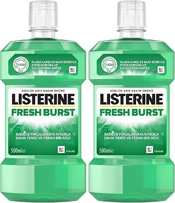 Listerine Fresh Burst Ağız Bakım Suyu 500 ml (2 Paket)