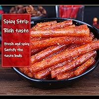 Vista 5 de Spicy Strip Pequeño Gluten Tiras Picantes Latiao Snack Food – Chino Especial Clásico Hecho a Mano Picante Gluten Latiao Delicioso Snacking, Mejor