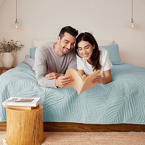 Miniatura 4 de Exclusivo Mezcla - Juego de ropa de cama de 3 piezas, edredón ligero de microfibra suave tamaño matrimonial Queen apto para todas las estaciones,