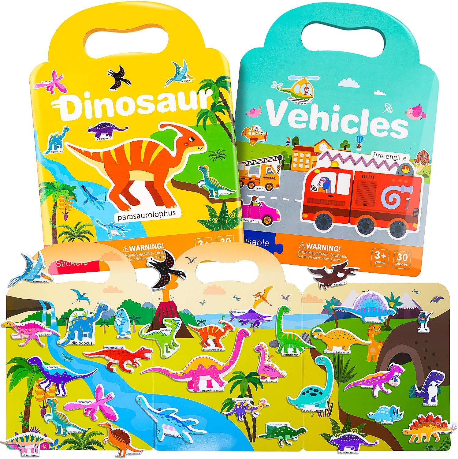 AuntyFey Reusable Sticker Books for Toddlers 24 Years