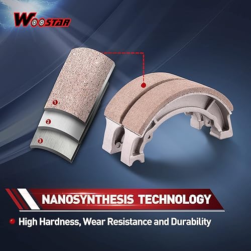 Miniatura 5 de WOOSTAR Reemplazo de zapata de freno de tambor para Roketa Sunl Jonway Taotao 50cc 110cc 125cc 150cc 250cc ATV 4 Wheeler Quad Scooter