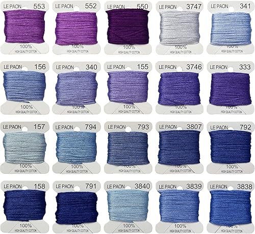 Miniatura 10 de Bobinas de hilo bordado, color arcoíris, hilos de punto de cruz, pulseras de la amistad, hilo dental para manualidades, 20 bobinas por paquete, hilo