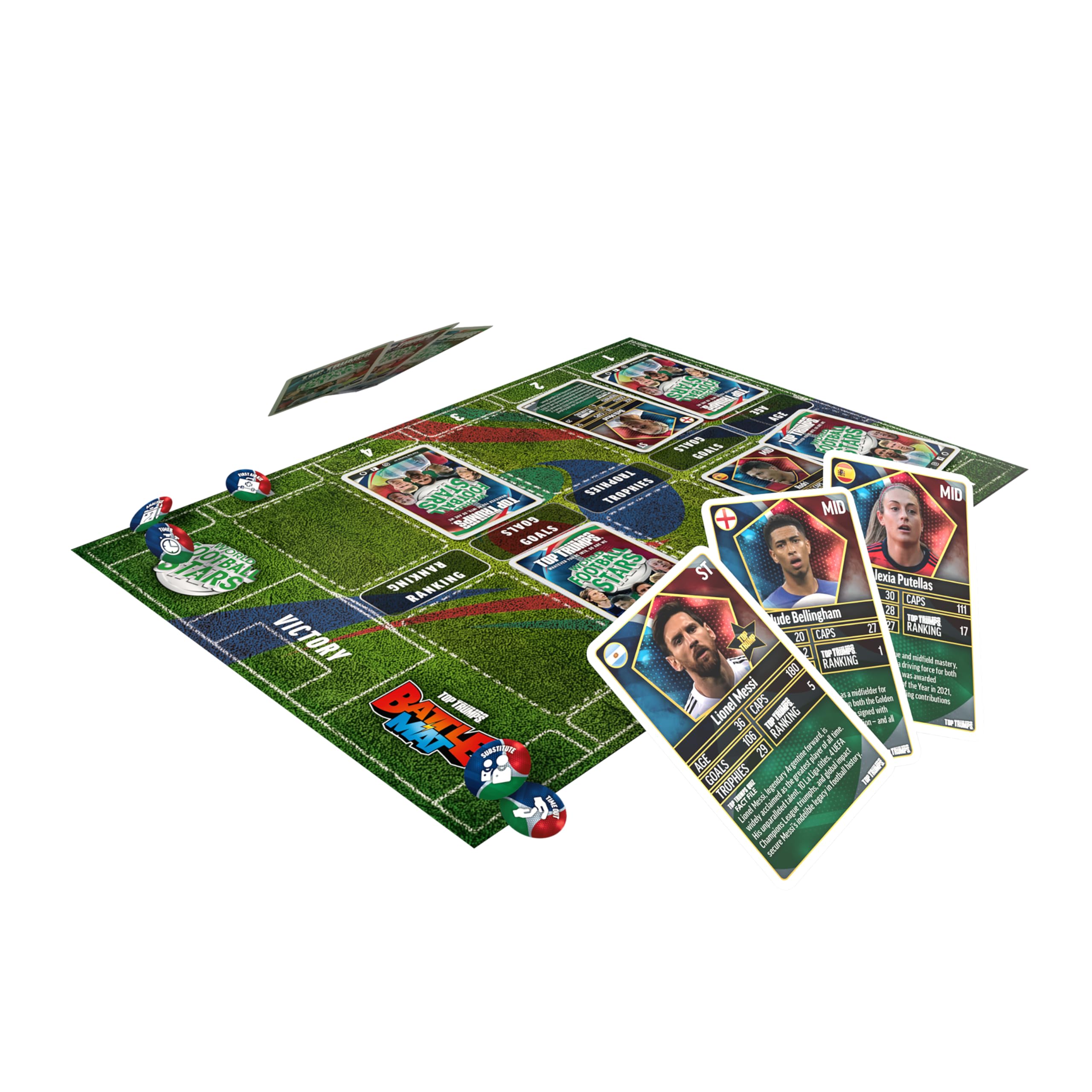 Top Trumps World Football Stars Battle Mat Card Game, Play with your favourite Football players including Cristiano Ronaldo - Image 4