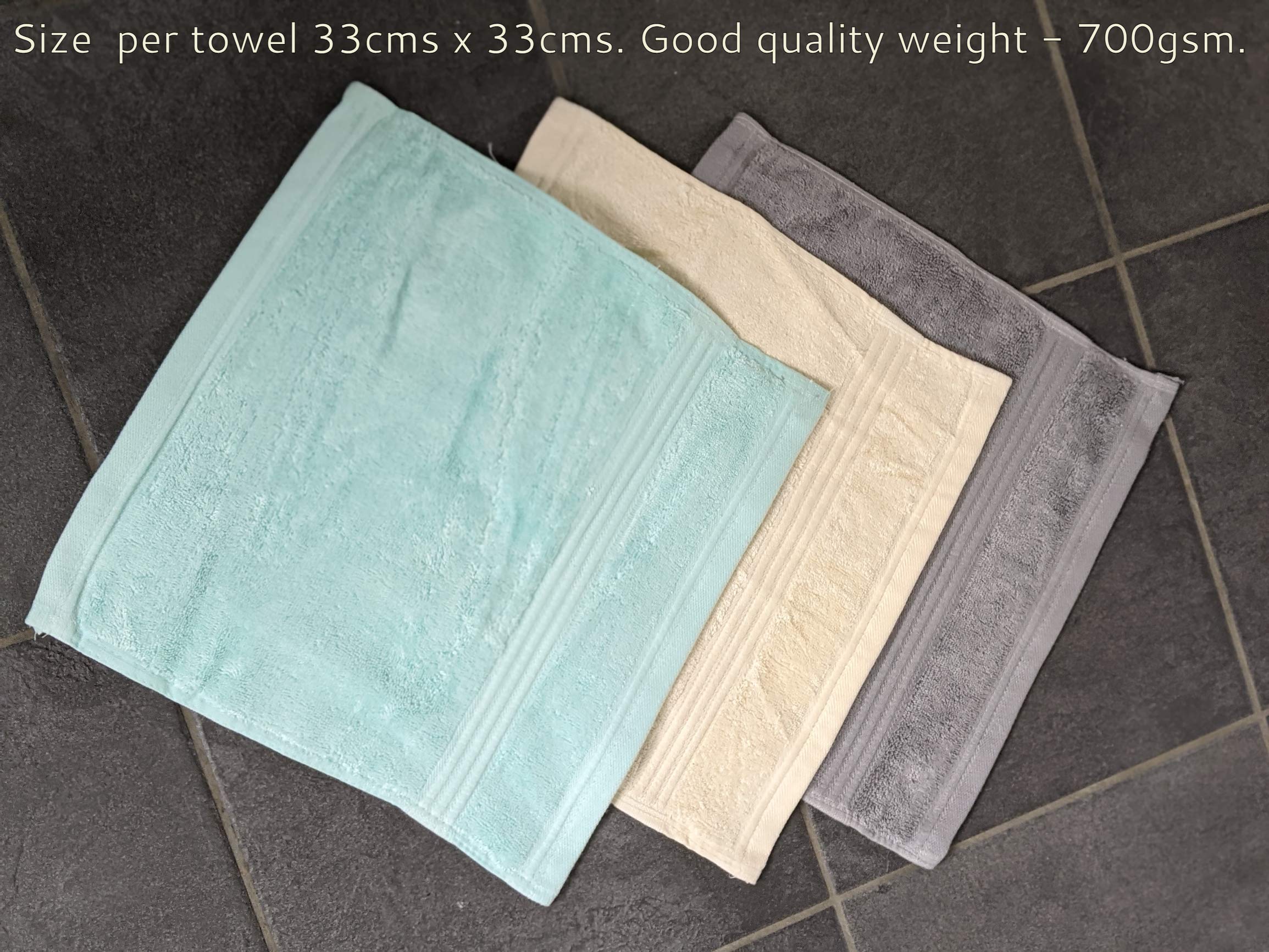 Weiße Waschlappen Aus Bambus-Viskose – Set Mit 6 Stück, 33 X 33 Cm, Weich & Seidig Für Gesicht & Körper