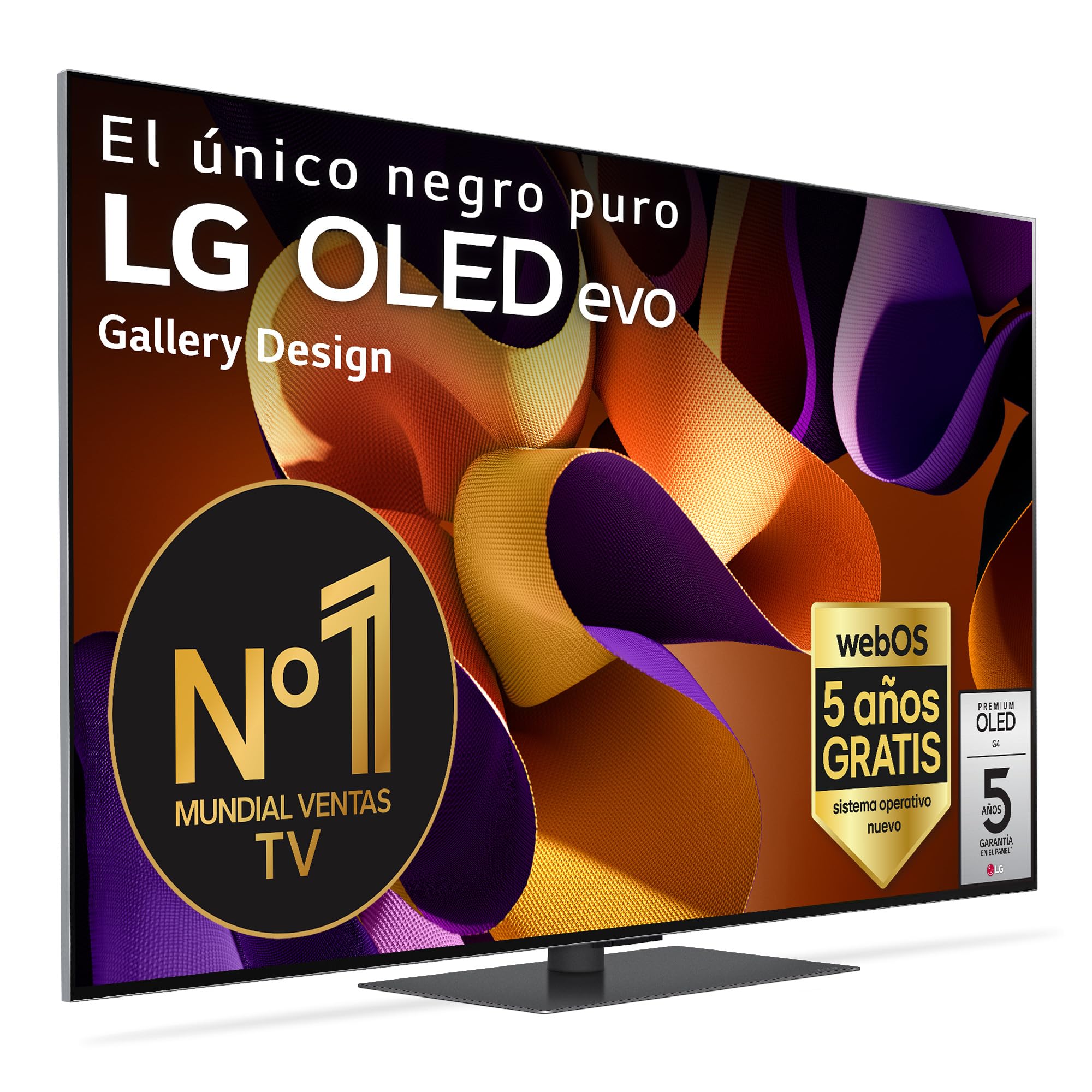 LG OLED55G46LS, 55", OLED EVO* 4K, Serie G4, Smart TV, WebOS24, Procesador a11, Dolby Vision, Dolby Atmos, webOS 24, 3840X2160,TV Gaming, 144 Hz, Negro