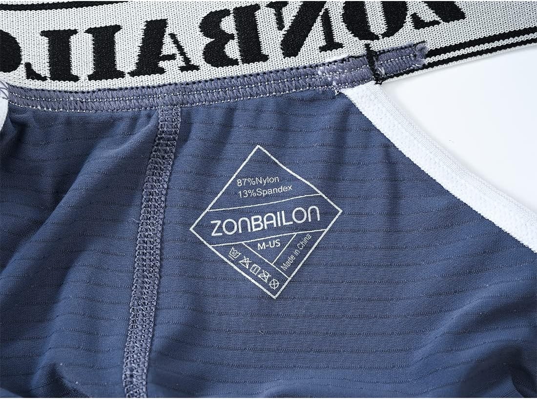 ZONBAILON Men's Sexy Jockstrap Underwear Low Rise Workout G-String Stretchy Athletic Jock Strap Breathable Bulge Pouch Thong