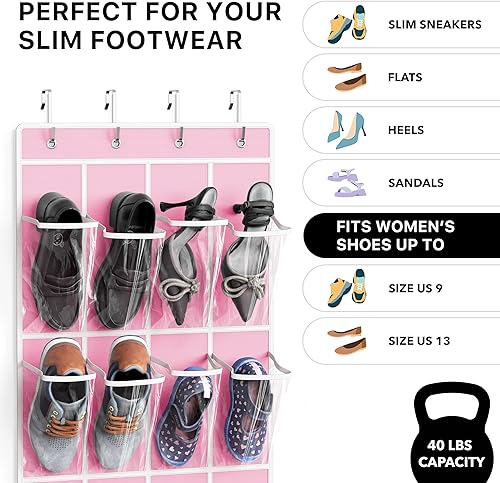 Vista 51 de Simple Houseware - Organizador para colgar en la puerta Marrón