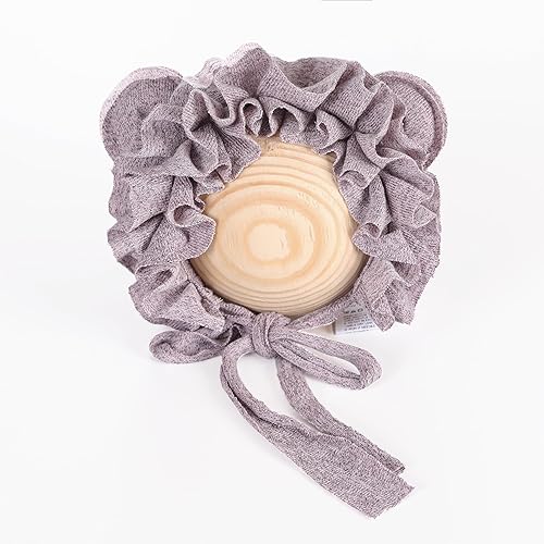 Miniatura 2 de Holibeat Accesorios de fotografía de oso para bebé niña recién nacida, sesión de fotos morada, 4 piezas, trajes personalizados (sombrero, oso de