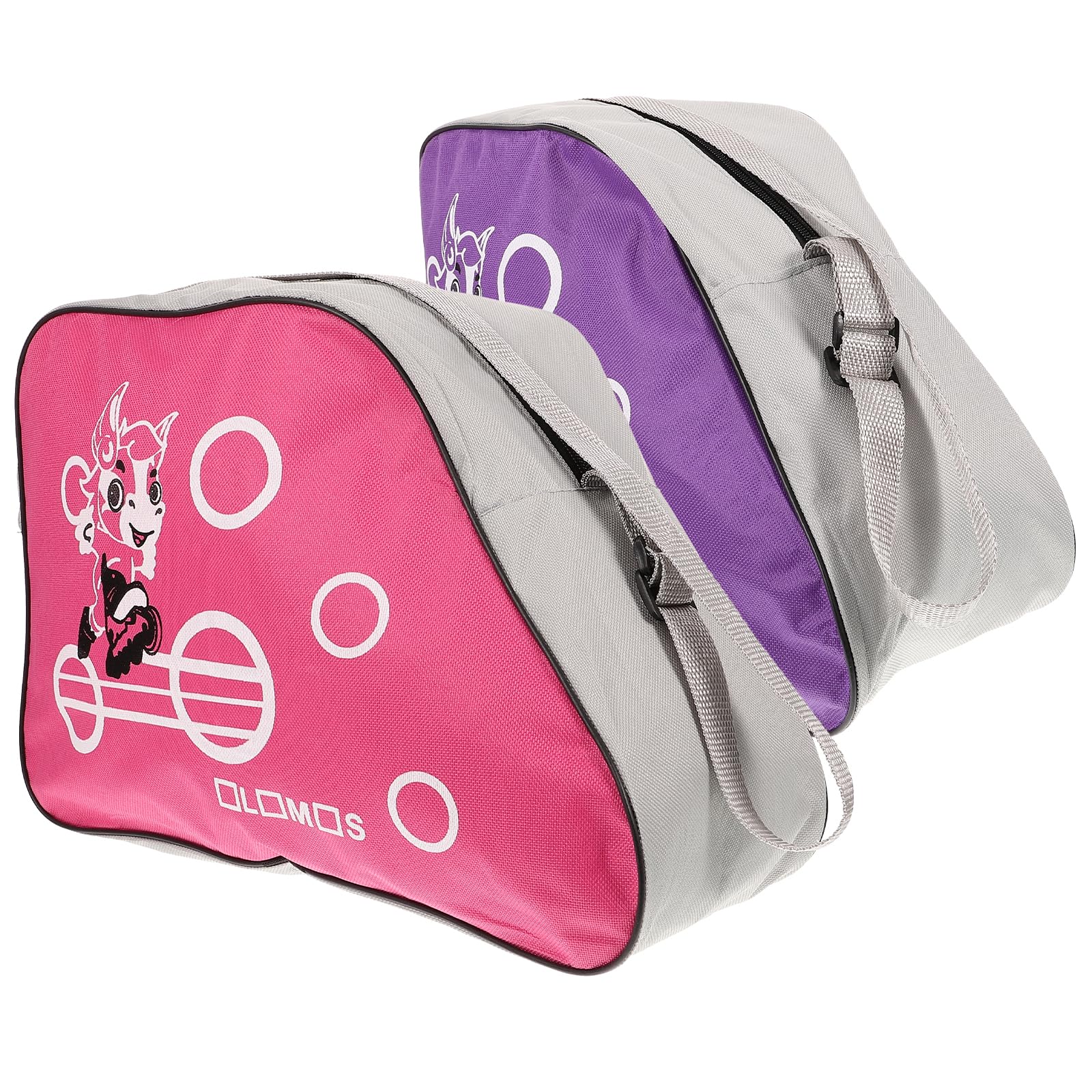 Happyyami 2pcs Borsa per Pattini a Rotelle in Tessuto Oxford, Borsa per Scarpe da Pattinaggio, per il Trasporto di Pattini a Rotelle, con Tracolla Regolabile