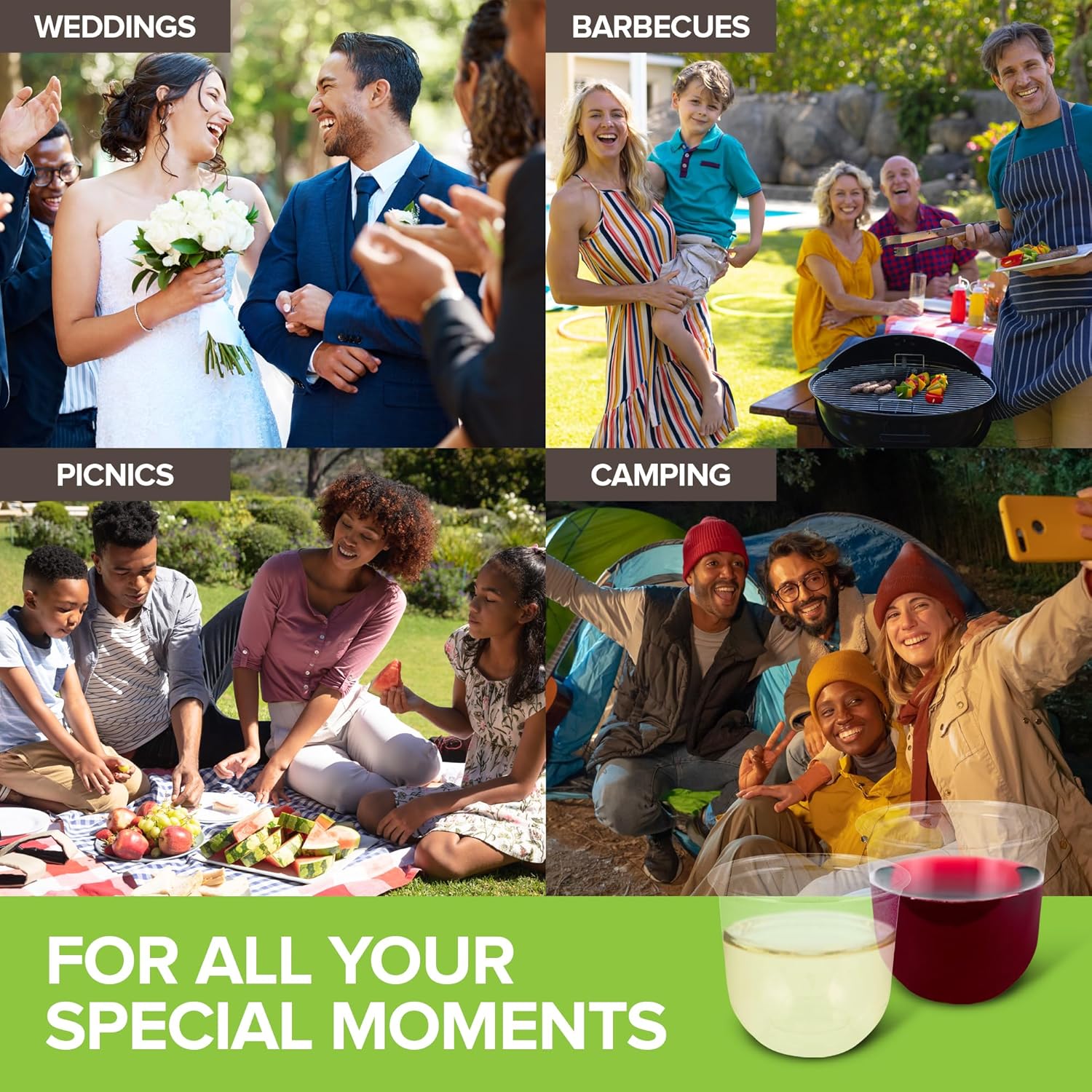 Stock Your Home 12 oz Clear Commercially Compostable Cups (100 Pack), Eco Party Cup, Recyclable Disposable Sustainable Cups for Water, Beer and More, Stemless Design - Image 7