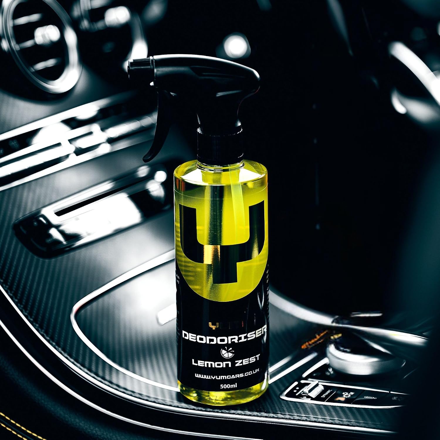Yum Deodoriser – Premium Interior Odor Neutralizer Spray for Cars – Long-Lasting Fragrance with No Sticky Residue, Safe for Fabric, Plastic, Carpet & Freshens Vehicle Cabin – 500ml Spray Bottle