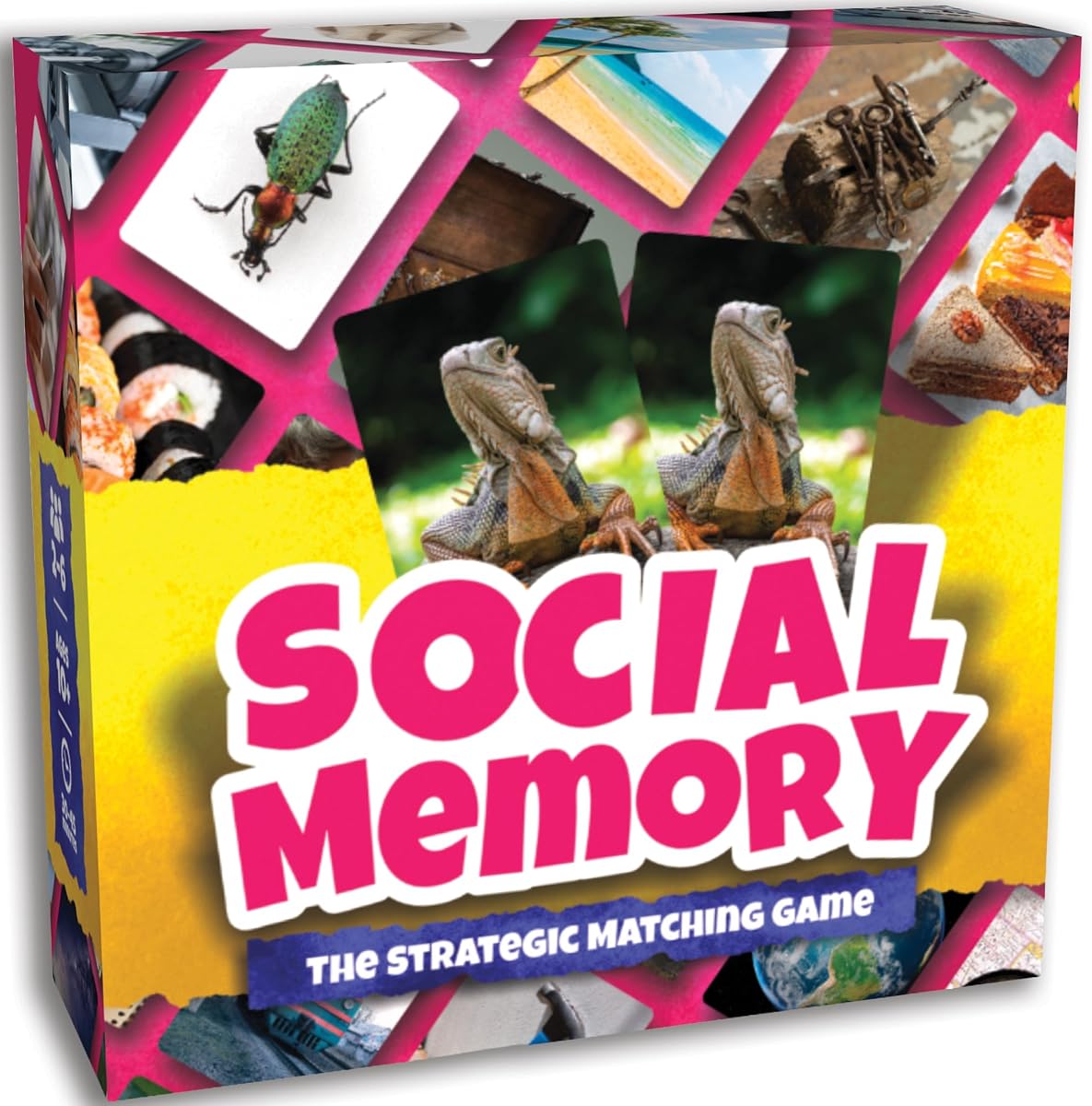 Social Memory - Strategic Twist On Classic Memory Game! Great for Grandkids, Engaging Matching Cards for Families and Kids. Perfect for 2-5 Players and Family-Friendly Fun