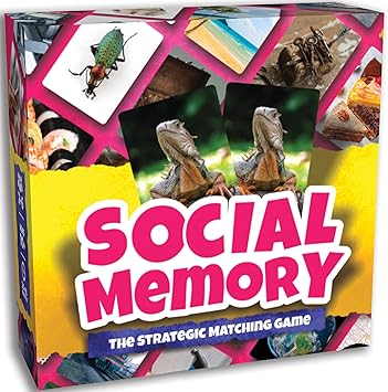 Social Memory - Strategic Twist On Classic Memory Game! Great for Grandkids, Engaging Matching Cards for Families and Kids. Perfect for 2-5 Players and Family-Friendly Fun