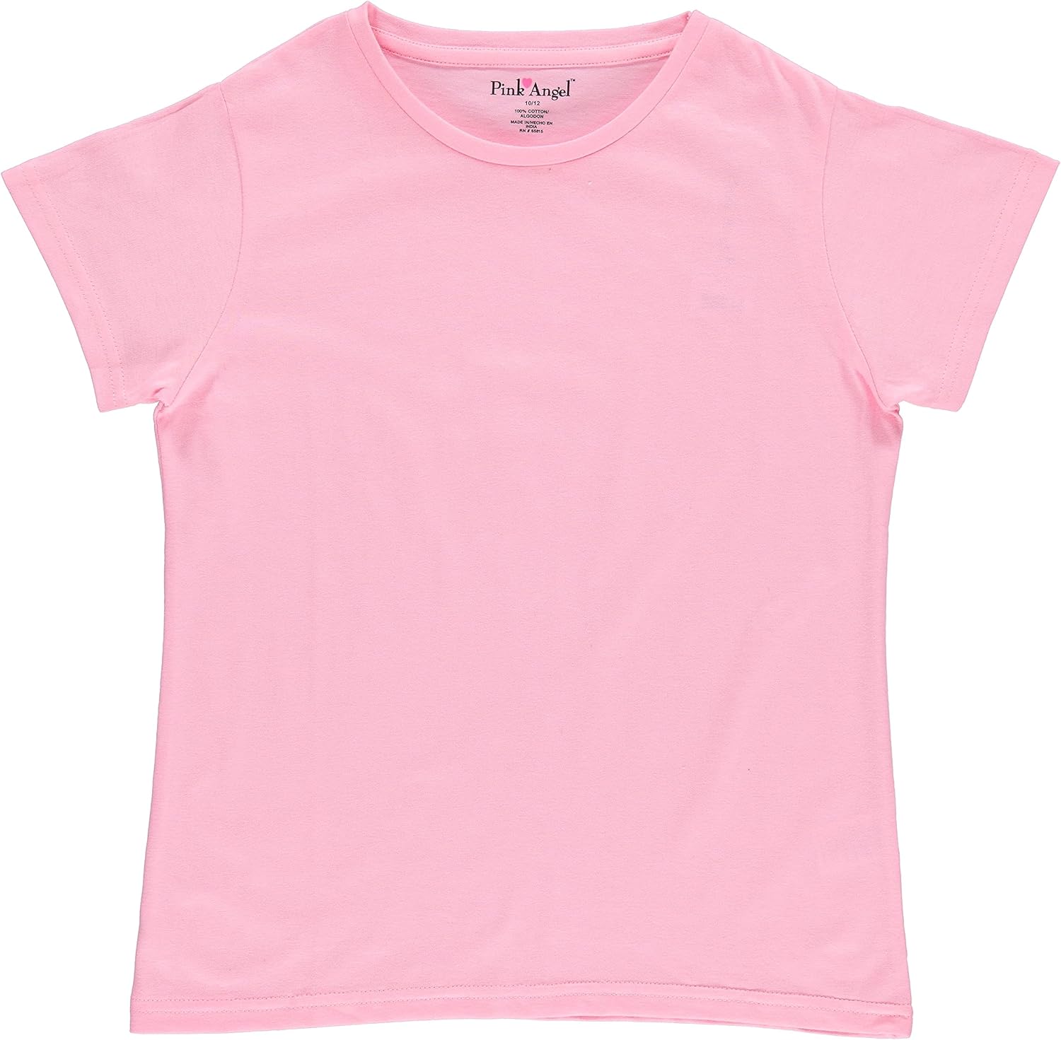 Pink Angel Girls' 8-Pack Cotton T-Shirts – Crew Neck Short Sleeve Tees, Solid Color Multipack, Sizes 4–16 - Image 5