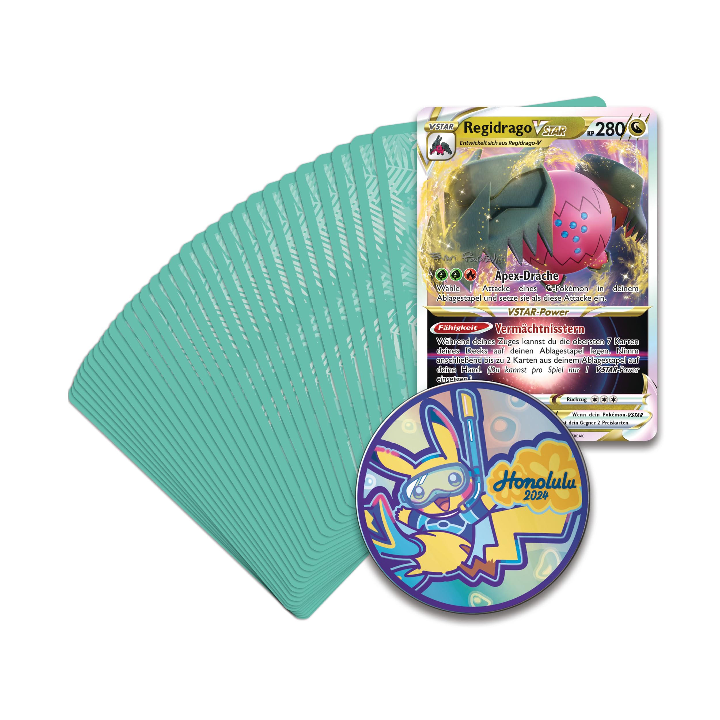 Pokémon-Sammelkartenspiel: Weltmeisterschaftsdeck 2024 - Evan Pavelski - Regidrago-VSTAR (1 vollständiges Deck mit 60 Karten & Zubehör)