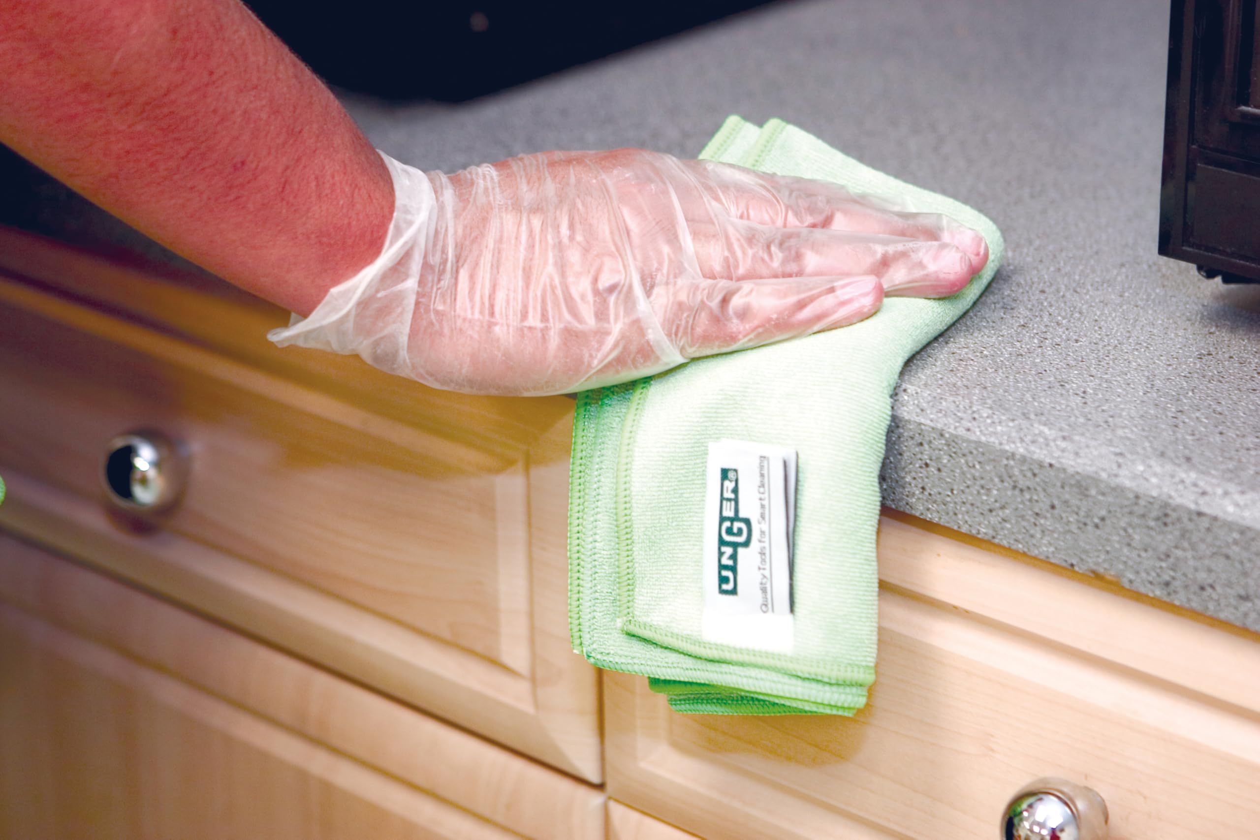 Unger MF400 SmartColor MicroWipe 4000, 40 cm x 38 cm, verde, caja de 10