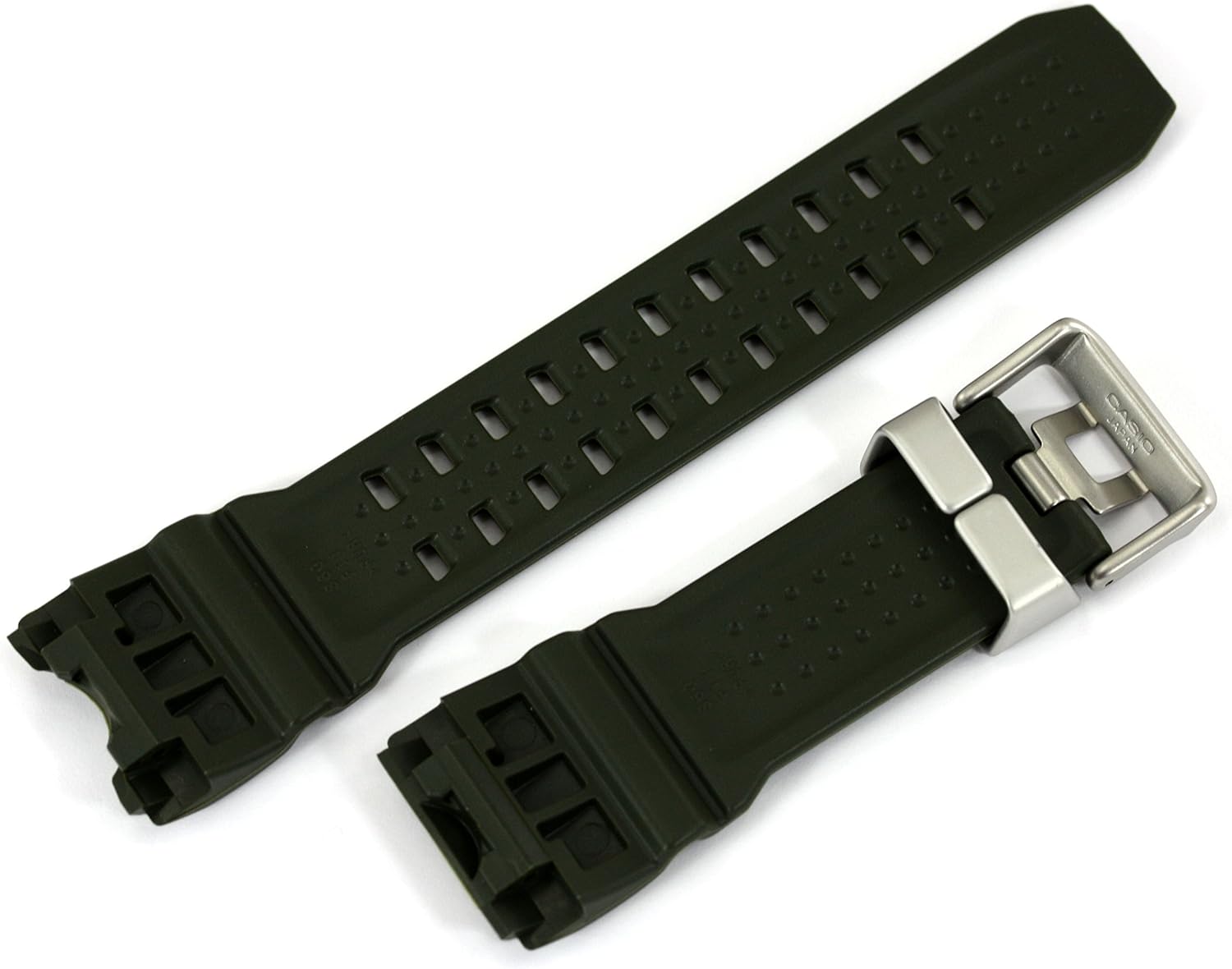 Casio 10504378 Genuine Factory Replacement Green Resin Watch Band fits GWG-1000-1A3