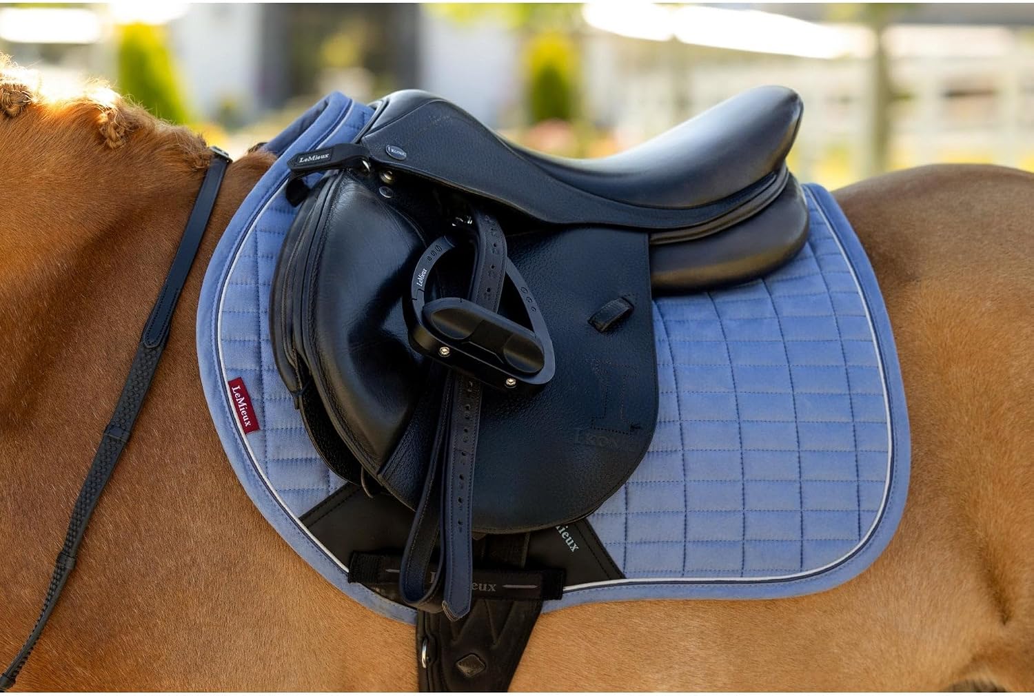 LeMieux Mini Suede Jump Square Saddle Pads for Ponies - Breathable & Soft - Bamboo Lining