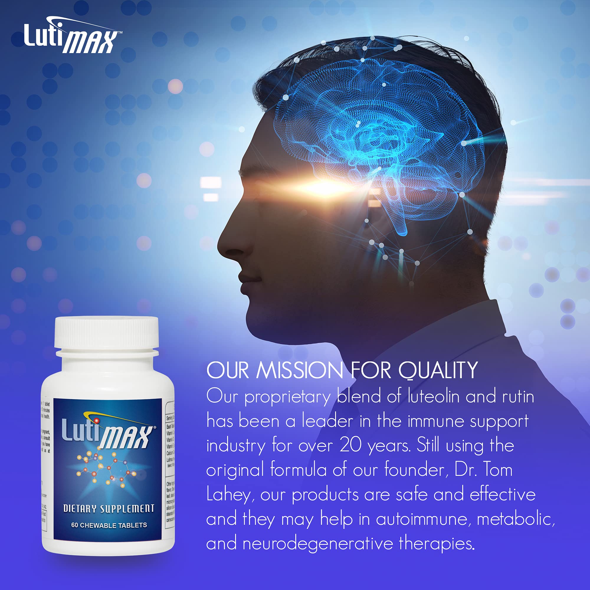 LutiMax Luteolin Complex w/ Rutin 200mg 60 Tablets Natural