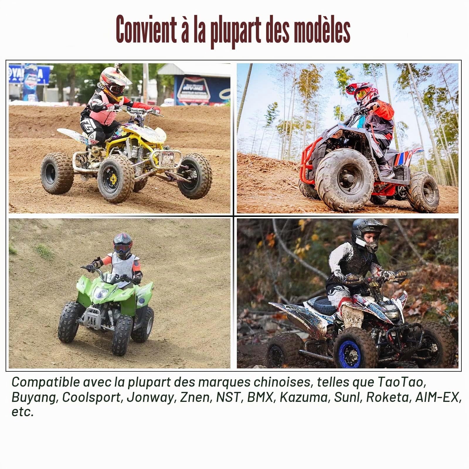 Câble d'Accélérateur de 78,7 cm pour 49, 50, 70, 90, 110, 125 cc ATV Quad 4 Roues Mini Pit Dirt Bike pour Enfants - Compatible avec TaoTao, Kazuma, Buyang, Coolsport, Roketa, Sunl, Baja, Kymco